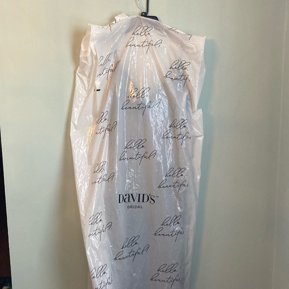 David’s bridal bridesmaid dress satin green size 10 - Picture 9 of 15